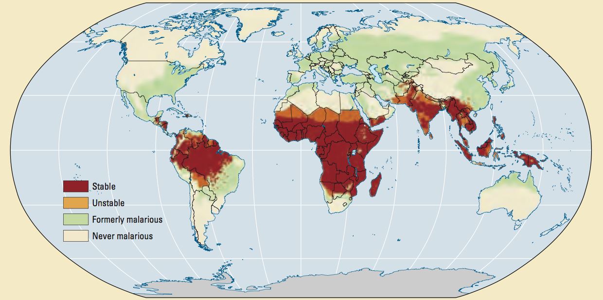 Images Wikimedia Commons/22 World-map-of-past-and-current-malaria-prevalence-world-development-report-2009.jpg